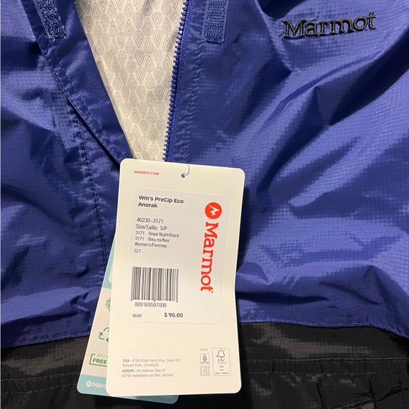 Marmot precip anorak eco pullover hooded jacket - Picture 6 of 6